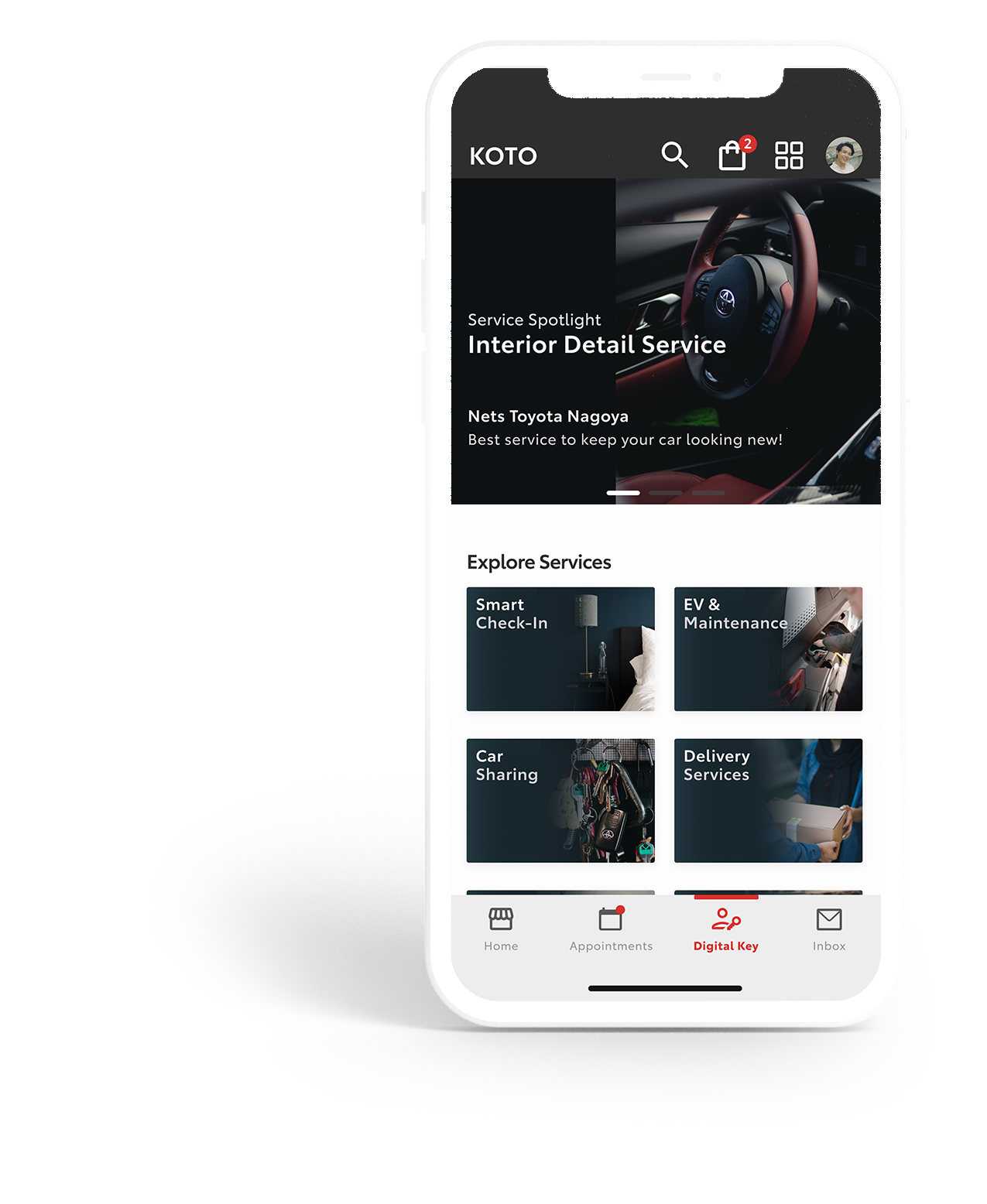 KOTO final home screen