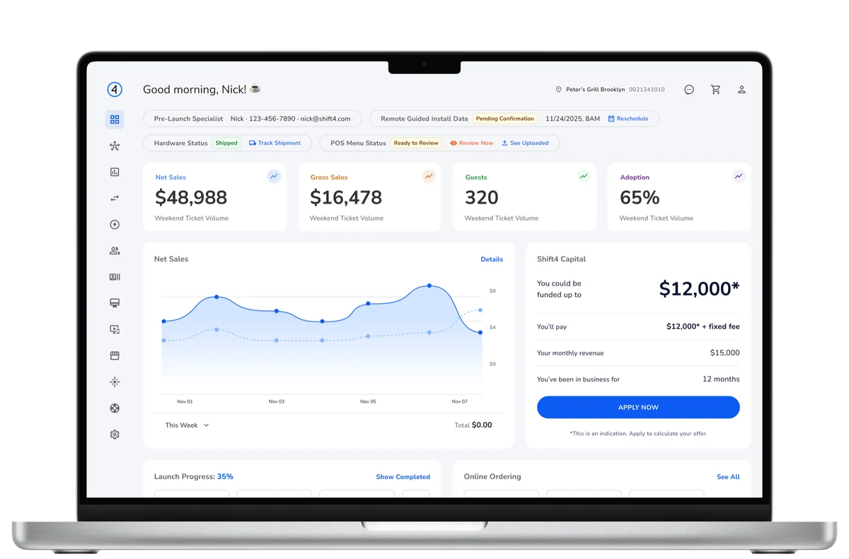 SkyTab Onboarding interface design
