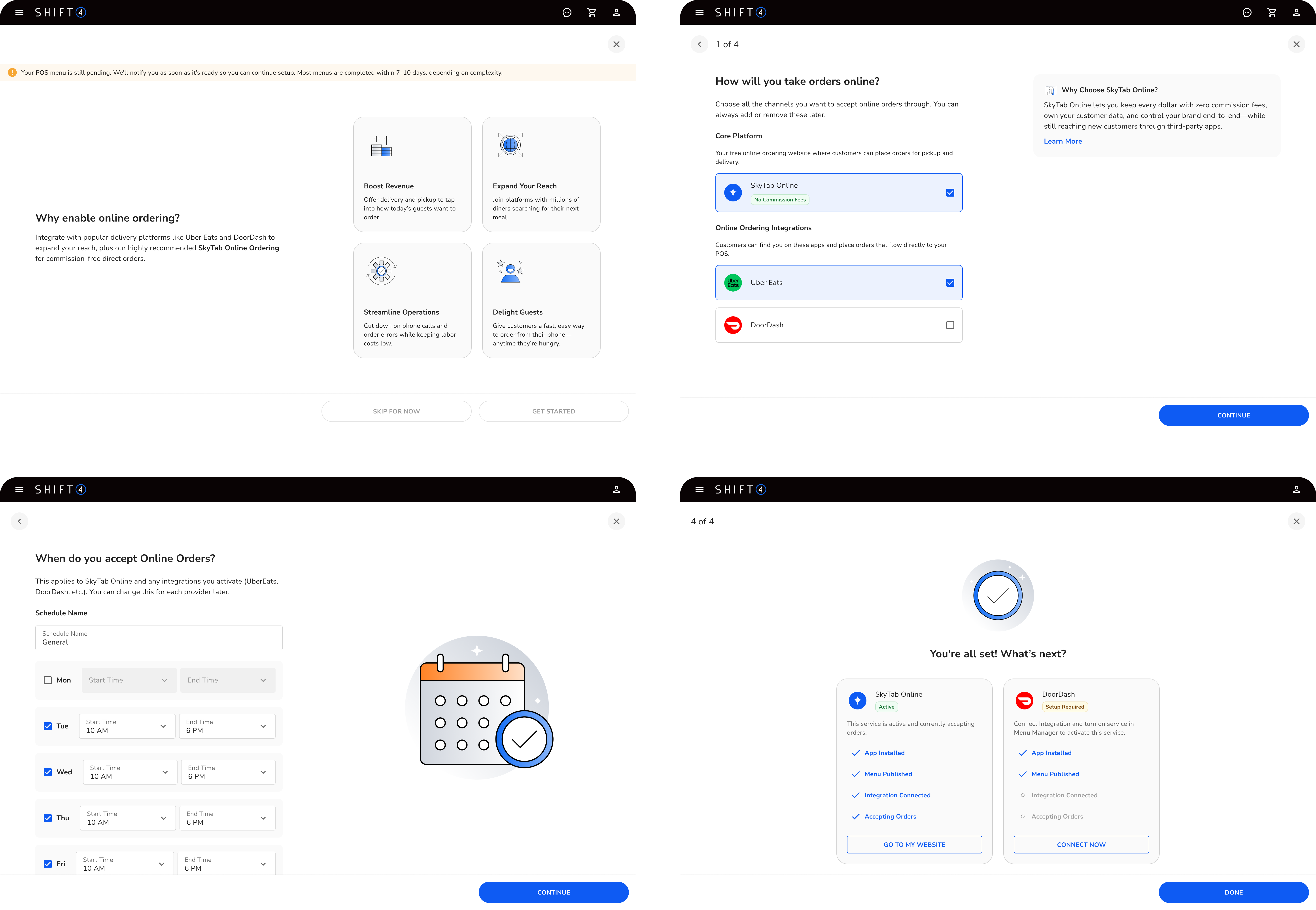 Feature module flow for discovering and activating an additional SkyTab capability