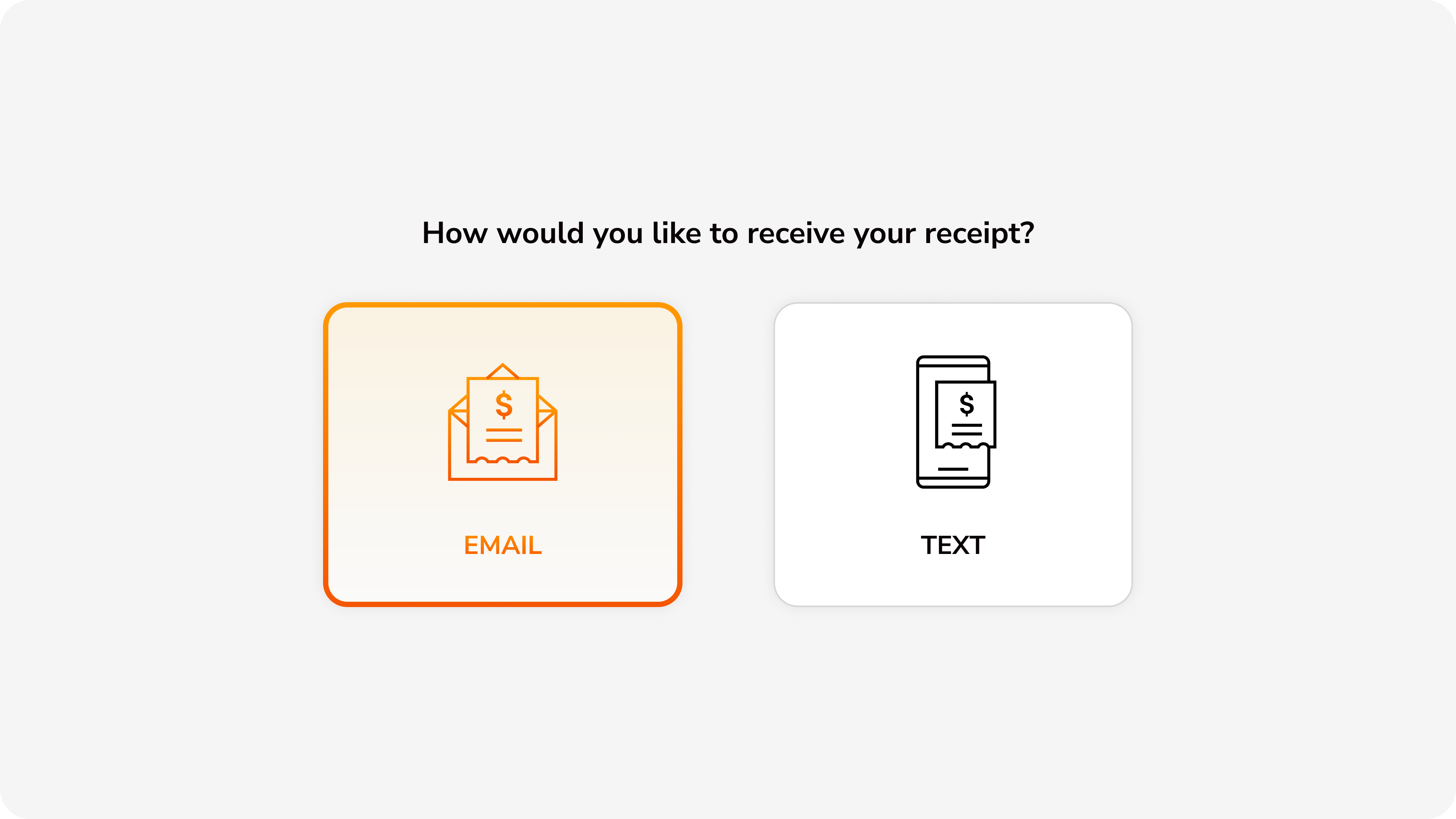 Receipt delivery options